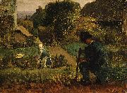 Jean-Franc Millet Garden Scene Spain oil painting artist